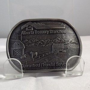 Alberta Treasury Branches for Agriculture Industry Belt Buckle